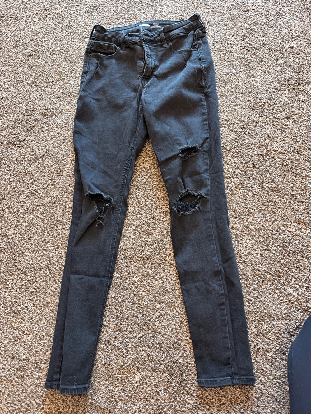 Old navy Black Distressed Skinny Jeans